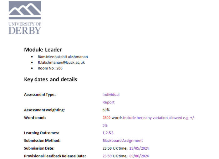 University of Derby - Sensors and Control 6EJ538